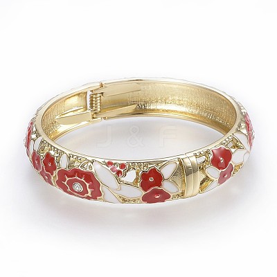 Zinc Alloy Bangles BJEW-P217-01G-1