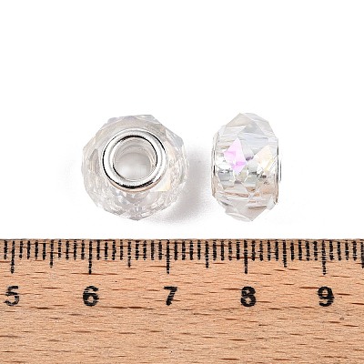 Transparent Glass European Beads GPDL-N004-D14mm-A01-1