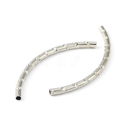 Brass Curved Tubes Beads KK-B793-N-1