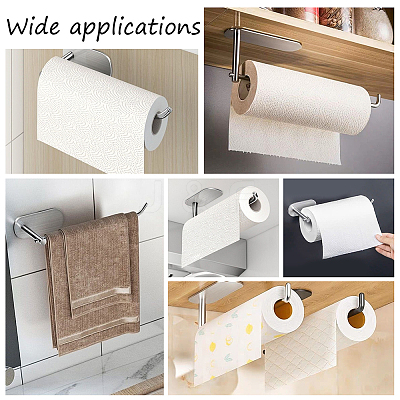 304 Stainless Steel No Punch Toilet Paper Holders AJEW-UN0001-30-1