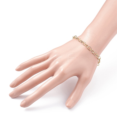 Brass Cable Chain Bracelet BJEW-JB07079-1