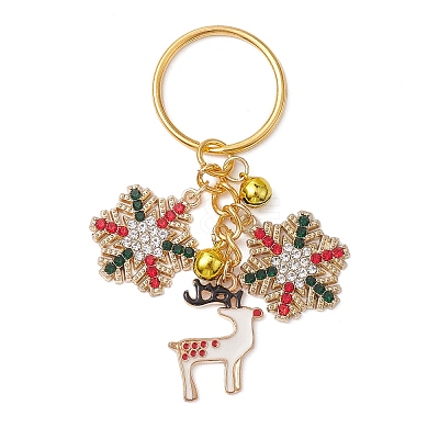 Alloy Enamel with Cubic Zirconia Keychain KEYC-JKC00862-1