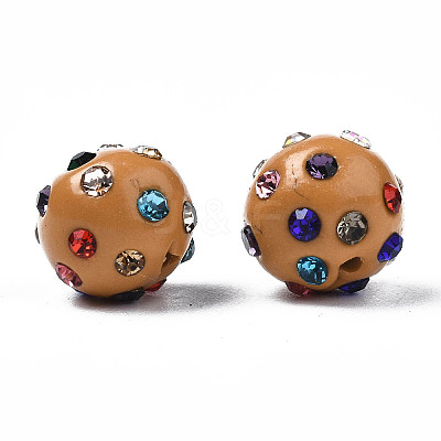 Polymer Clay Rhinestone Beads RB-T017-31J-A-1