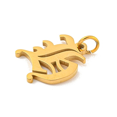 Ion Plating(IP) 304 Stainless Steel Charms STAS-I010-01G-H-1