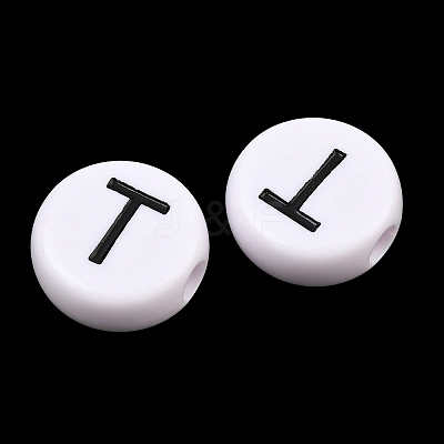 Opaque Acrylic European Beads AC-CBA3BDD-01T-1
