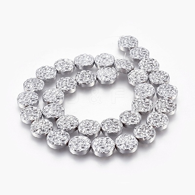 Electroplated Non-magnetic Synthetic Hematite Bead Strand G-E498-20B-05-1