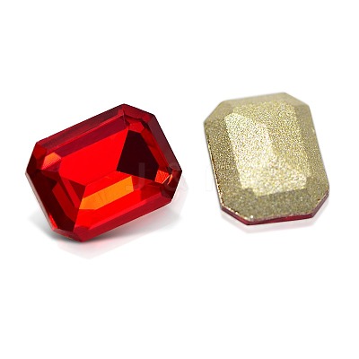 Faceted Rectangle K9 Glass Pointed Back Rhinestone Cabochons RGLA-A017-6x8mm-SM-1