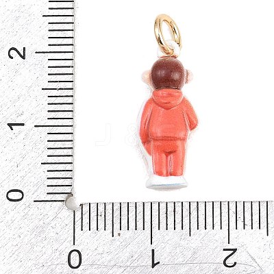 304 Stainless Steel Enamel Pendants X-STAS-F358-01G-08-1