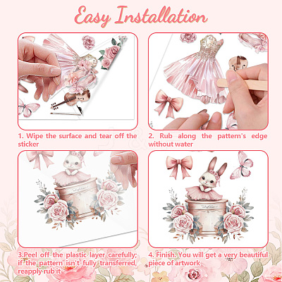 3 Sheets 3 Styles PVC Waterproof Decorative Stickers DIY-WH0404-135-1