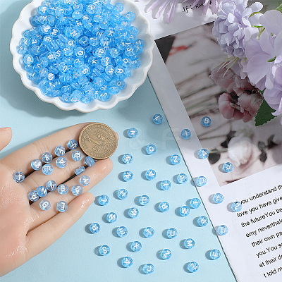 1500Pcs Transparent Acrylic Beads OACR-SP0001-25A-1
