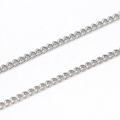 Tarnish Resistant 304 Stainless Steel Curb Chains CHS-O005-21C-1