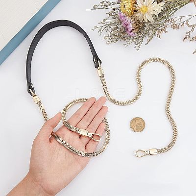 Iron Flat Snake Chain Bag Handles FIND-WH0111-109-1