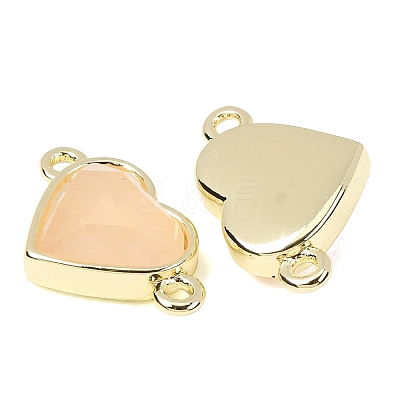 Natural Rose Quartz Links Connectors G-E538-01G-02-1