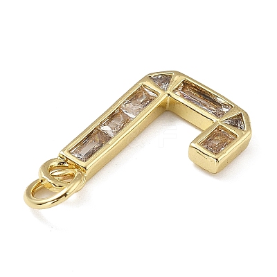 Brass Micro Pave Cubic Zirconia Pendants KK-V014-01G-10-1