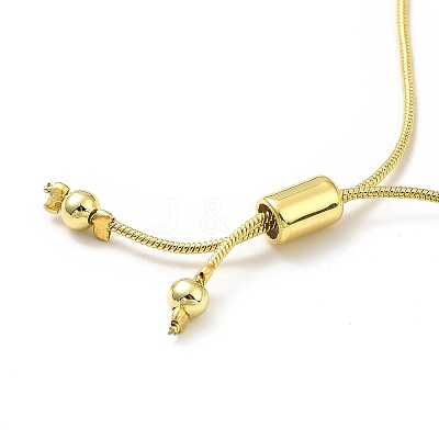 Rack Plating Brass Round Bead Slider Bracelets for Women BJEW-M232-01G-A-1