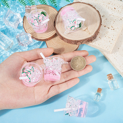 Transparent Resin Big Pendants RESI-TAC0019-04C-1