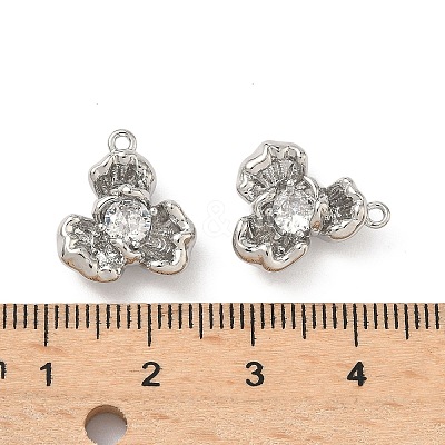 Brass Micro Pave Cubic Zirconia Pendants KK-L260-09P-1