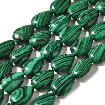 Synthetic Malachite Beads Strands G-I377-A05-1