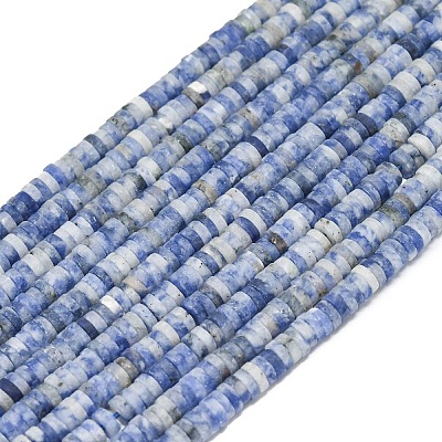 Natural Blue Spot Jasper Beads Strands G-P575-B34-4x1mm-1