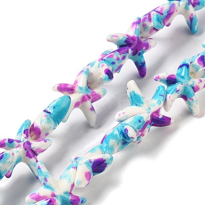Synthetic Turquoise Dyed Beads Strands G-P507-04E-1