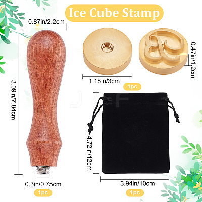 1Pc Brass Stamp Head DIY-CP0006-97-1