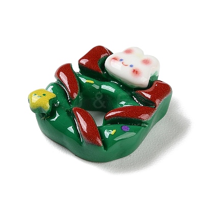 Christmas Theme Opaque Resin Cabochons RESI-F053-B02-1