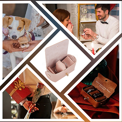 PU Imitation Leather Wedding Ring Pouch ABAG-WH0045-10C-1