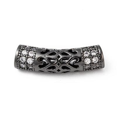 Brass Micro Pave Cubic Zirconia Beads ZIRC-F001-66-1