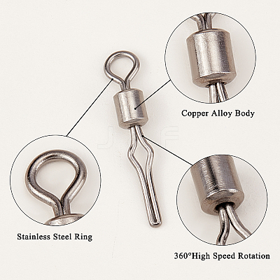 185Pcs Brass Fishing Rolling Bearing Connector FIND-FH0003-30-1