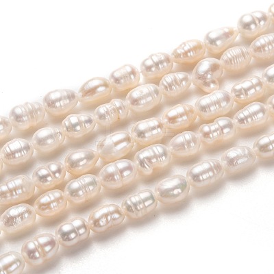Natural Cultured Freshwater Pearl Beads Strands PEAR-J005-60-1