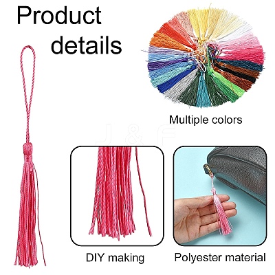 60Pcs 30 Colors Polyester Tassel Decorations AJEW-YW0001-20-1