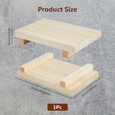Wooden Jewelry Display Pedestals ODIS-WH0030-154A-1
