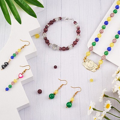 DIY Round Cat Eye Beads Bracelet Making Kit DIY-SZ0006-56C-1