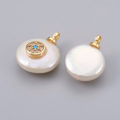 Natural Cultured Freshwater Pearl Pendants PEAR-F008-17G-1