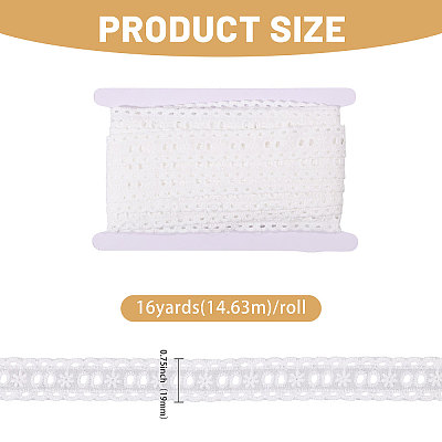 Flower Pattern Cotton Embroidery Lace Ribbon OCOR-CA0001-38B-1