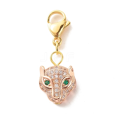 Brass Micro Pave Cubic Zirconia Pendants HJEW-JM00577-04-1