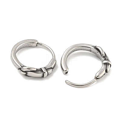 316 Surgical Stainless Steel Hoop Earrings EJEW-D096-13A-AS-1