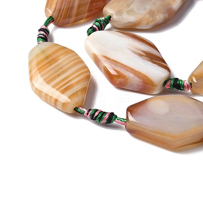 Natural Banded Agate/Striped Agate Beads Strands G-G196-A01-01-1