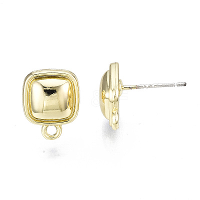 Alloy Stud Earring Findings PALLOY-T064-64LG-RS-1