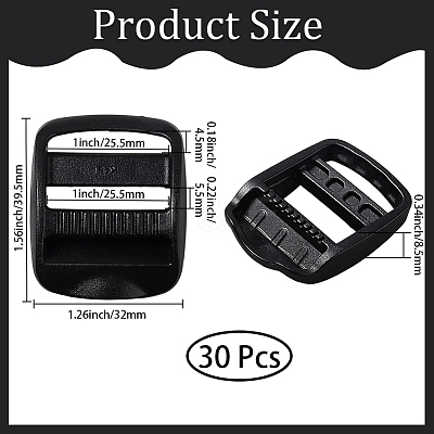 30Pcs Plastic Ladder Lock Slider Buckles KY-CY0001-23A-1