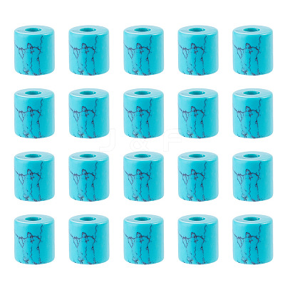 20Pcs Synthetic Turquoise Beads G-TA0003-40-1