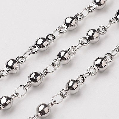 Tarnish Resistant 304 Stainless Steel Ball Link Chains CHS-L015-39-1