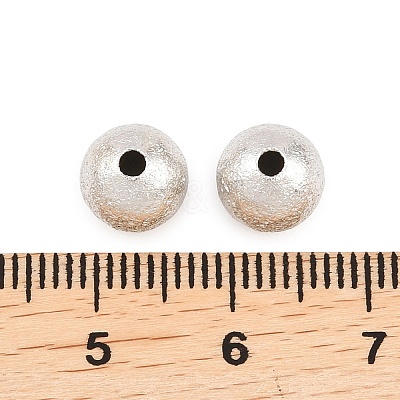 Brass Textured Beads KK-R012-8mm-P-1