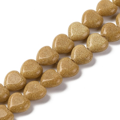 Synthetic Yellow Goldstone Beads Strands G-I372-A11-01-1