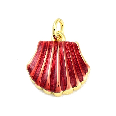Real 18K Gold Plated Rack Plating Brass Enamel Charms KK-M293-31G-03-1