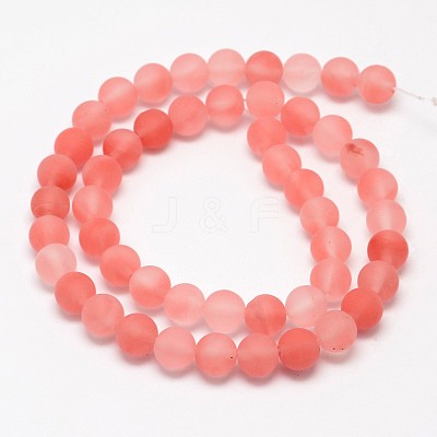 Cherry Quartz Glass Beads Strands X-G-D684-6mm-1