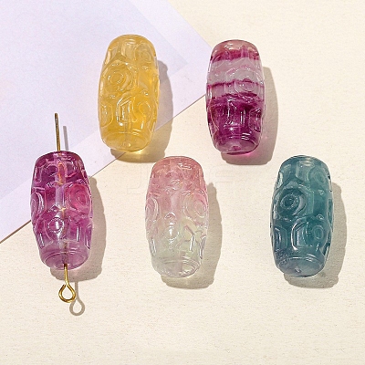 Natural Fluorite Carved Beads PW-WG1ACAE-35-1