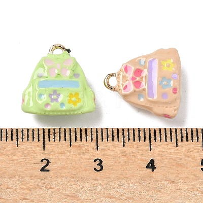 Alloy Enamel Charms FIND-A060-02B-G-1