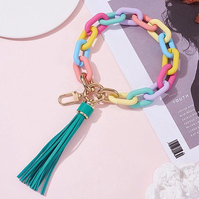 Chain Link Wristlet Keychain HJEW-SW00013-03-1