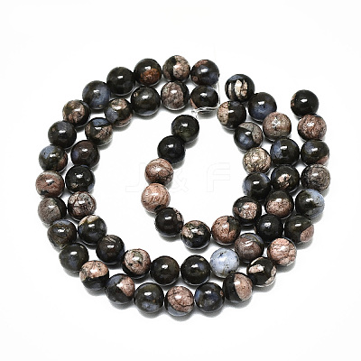 Natural Glaucophane Beads Strands X-G-R485-12-6mm-1